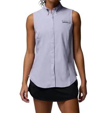 Columbia Pfg Tamiami Sleeveless Shirt In Twilight In Purple