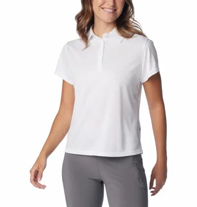 Columbia Pfg Tidal Tee Polo Shirt Women's White Upf 50 Short Sleeve Kfc549