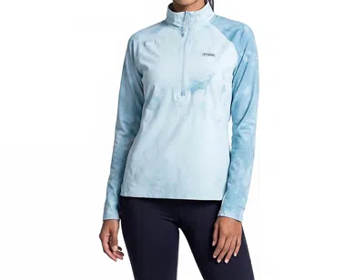 Columbia Pfg Uncharted Cloud Half Zip Shirt In Turqoise / Aqua In Blue