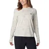Columbia Pfg Uncharted Shirt Women's Beige Knit Omni-shade Long Sleeve Nwo46 In Neutral