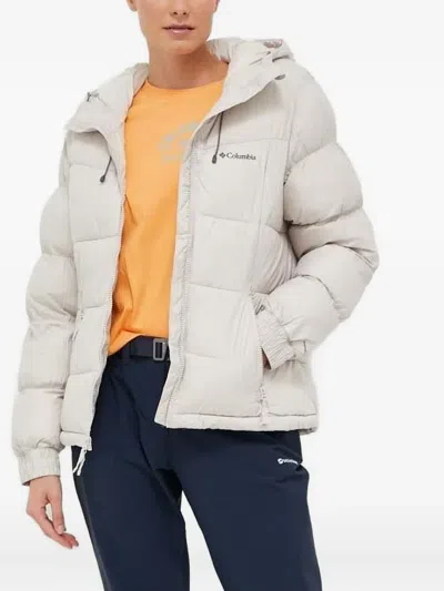 Columbia Pike Lake Hooded Puffer Jacket In White