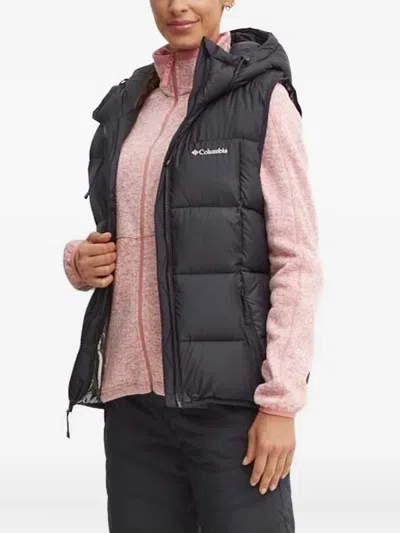 Columbia Pike Lake Ii Hooded Quilted Vest In Black