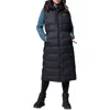 Columbia Pike Lake Ii Water Repellent Insulated Longline Hooded Vest In Black