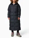 Columbia Puffect Long Jacket Woman Puffer Black Size S Polyester In Black
