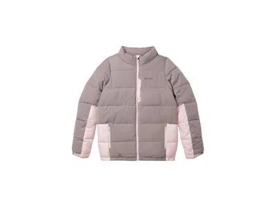 Columbia Pike Lake Novelty Jacket (little Kid/big Kid) Kid's Fleece Satin Pink : Sm (8 Big Kids), Nylon/polye In Gray