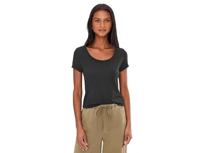 Columbia Pinetown Canyon Rib Short Sleeve T-shirts In Black
