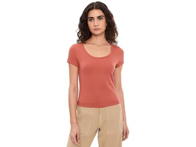 Columbia Pinetown Canyon Rib Short Sleeve T-shirts In Red