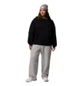 Columbia Plus Size Aldermore Fleece Cargo Pants In Black