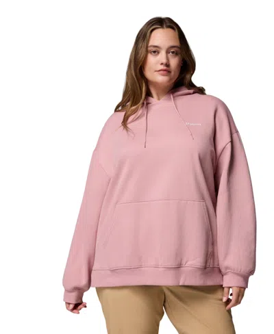 Columbia Plus Size Aldermore Kangaroo Pocket Hoodie In Pink