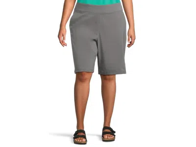 Columbia Plus Size All Seasons Longtm Shorts In Gray