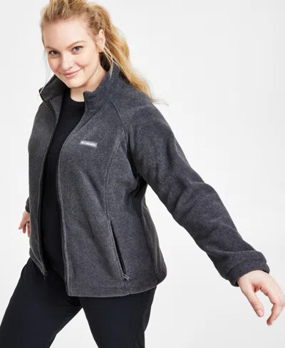 Columbia Plus Size Benton Springs Fleece Jacket In Gray