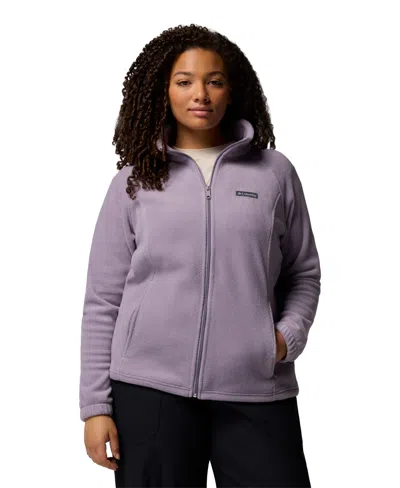 Columbia Plus Size Benton Springs Fleece Long Sleeve Jacket In Purple