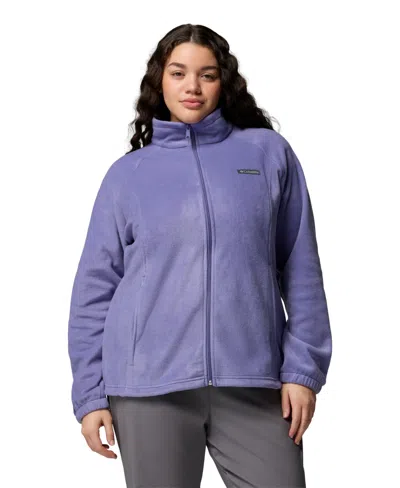 Columbia Plus Size Benton Springs Fleece Long Sleeve Jacket In Blue