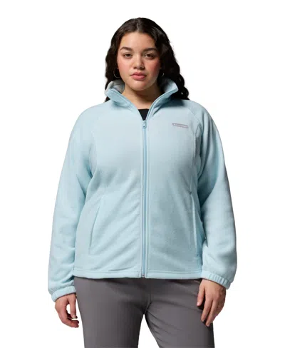 Columbia Plus Size Benton Springs Fleece Long Sleeve Jacket In Blue