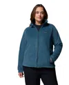Columbia Plus Size Benton Springs Fleece Long Sleeve Jacket In Blue