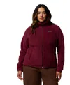 Columbia Plus Size Benton Springs Fleece Long Sleeve Jacket In Burgundy