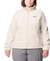 Columbia Plus Size Benton Springs Fleece Long Sleeve Jacket In Neutral
