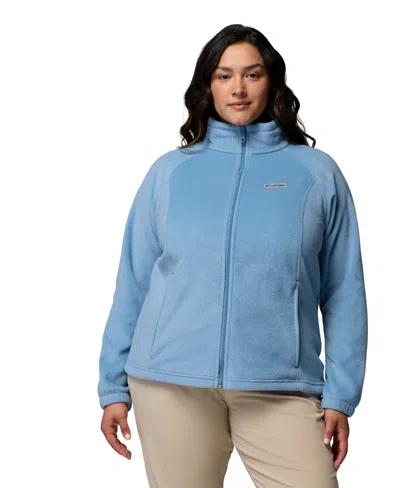 Columbia Plus Size Benton Springs Fleece Long Sleeve Jacket In Blue