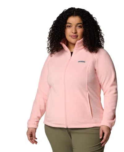 Columbia Plus Size Benton Springs Fleece Long Sleeve Jacket In Brown