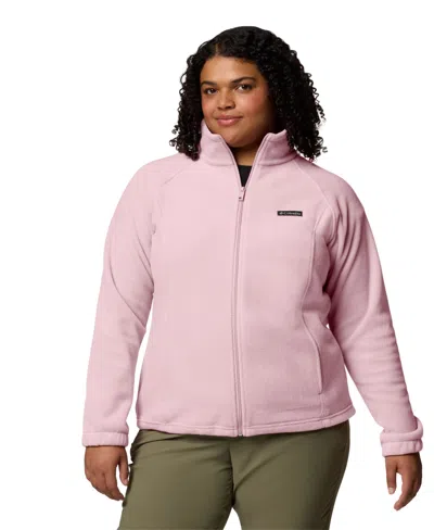 Columbia Plus Size Benton Springs Fleece Long Sleeve Jacket In Pink