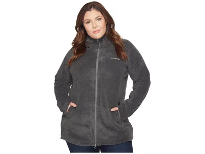 Columbia Plus Size Benton Springsa C/ Ii Long Hoodie Women's Sweatshirt Charcoal Heather: 1x In Gray