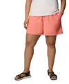 Columbia Plus Size Bluevista Hill Elastic Shorts In Orange