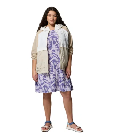 Columbia Plus Size Chill River Printed Active Dress In Blue