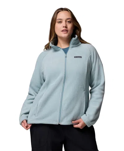 Columbia Plus Size Benton Springs Fleece Long Sleeve Jacket In Blue