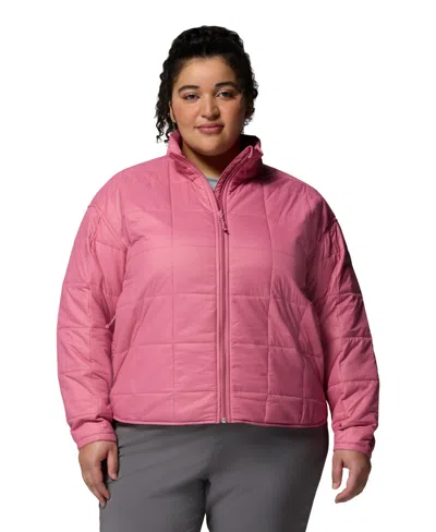 Columbia Plus Size Lightweight Quilted Insulated Sienna Hill Jacket In Pink