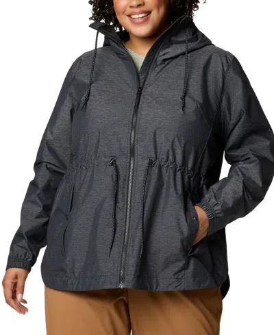 Columbia Plus Size Lillian Ridge Ii Hooded Jacket In Black