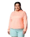 Columbia Plus Size Pfg Solar Stream Long Sleeve Hoodie Top In Pink