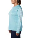Columbia Plus Size Pfg Tidal Tee Ii Omni-shade T-shirt In Clear Blue
