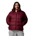 Columbia Plus Size Pike Lake High Collar Puffer Jacket In Burgundy