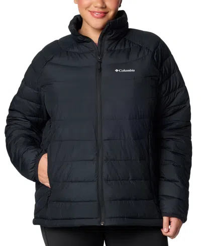 Columbia Plus Size Powder Lite Ii Full Zip Insulated Jacket In Black