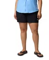 Columbia Plus Size Rugged Water Comfort Stretch Shorts In Black