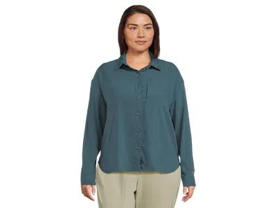 Columbia Plus Size Silver Ridge Utilitytm Long Sleeve Shirt In Blue