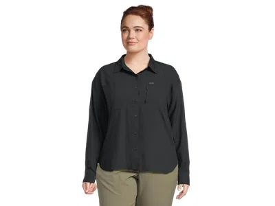 Columbia Plus Size Silver Ridge Utilitytm Long Sleeve Shirt In Black