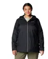 Columbia Plus Size Switchback Lined Long Zipper Jacket In Black
