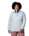 Columbia Plus Size Switchback Lined Long Zipper Jacket In Cirrus Gray