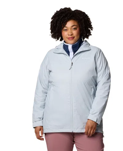 Columbia Plus Size Switchback Lined Long Zipper Jacket In Cirrus Gray