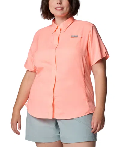 Columbia Plus Size Tamiami Ii Short-sleeve Shirt In Tiki Pink