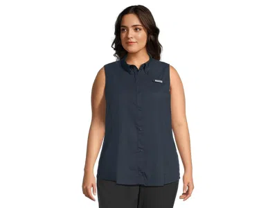 Columbia Plus Size Tamiamitm Sleeveless Shirt In Blue