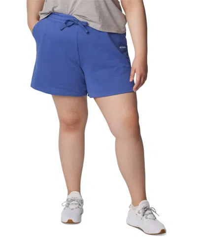 Columbia Plus Size Trek French Terry Shorts In Eve