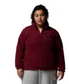 Columbia Plus Size Benton Springs Fleece Long Sleeve Jacket In Red