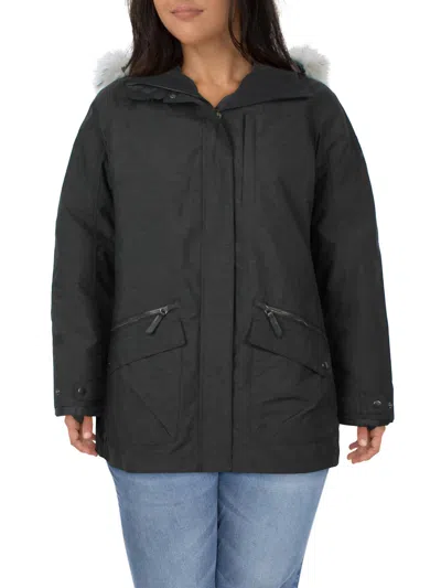 Columbia Plus Womens Insulated Polyester Parka Coat In Black