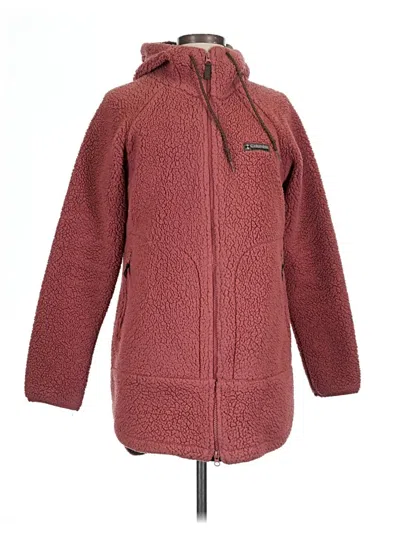Pre-owned Columbia Poncho In Burgundy