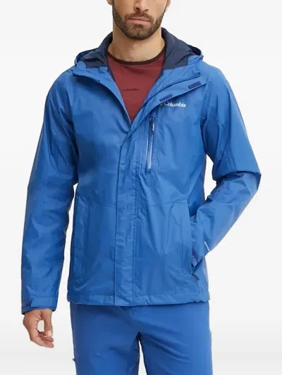 Columbia Pouring Adventure™ Iii Hooded Zip-front Jacket In Blue