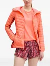 Columbia Powder Pass™ Ii Hooded Chevron-quilted Jacket In Orange
