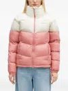 Columbia Puffect Ii Colour-block Puffer Jacket In Pink