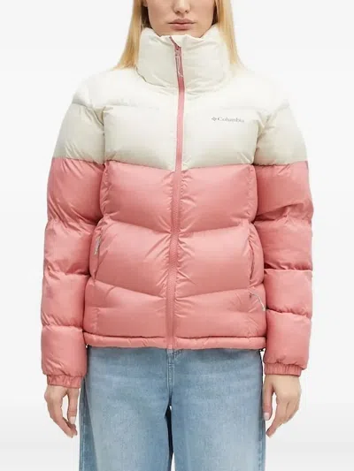 Columbia Puffect Ii Colour-block Puffer Jacket In Pink